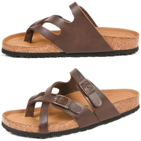 Womens Strappy Slip-On Modern Memory Foam Cushion Footbed Outdoor Adjustable - Picture 1 of 7